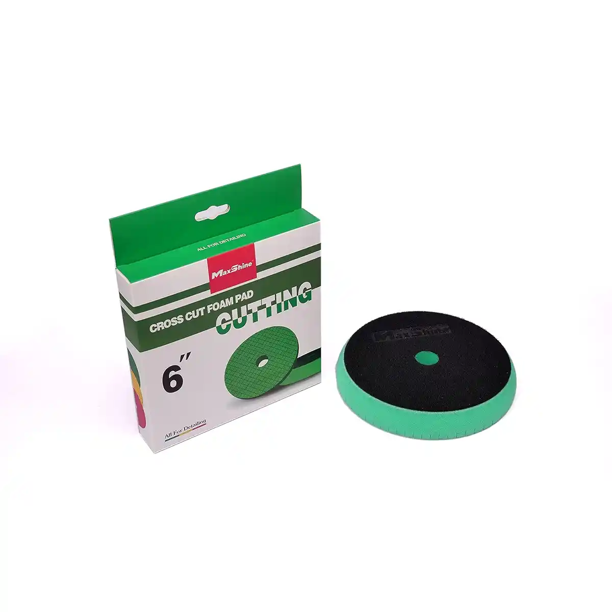 Cross Cut Foam Pad and Green Cutting and 6 Inch for Heavy-Duty Paint Correction
